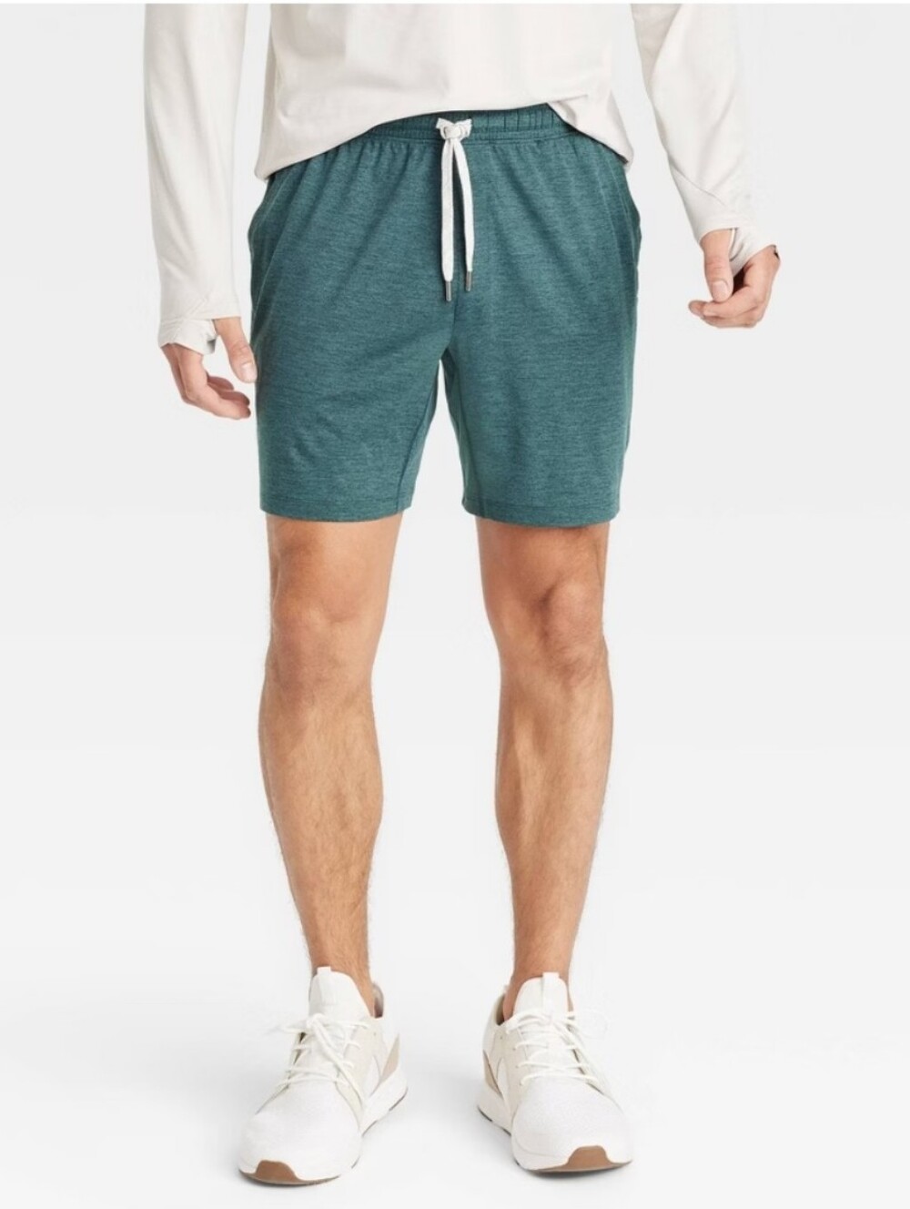 Men's Soft Stretch Shorts 7" - All In Motion Heathered Teal XXL